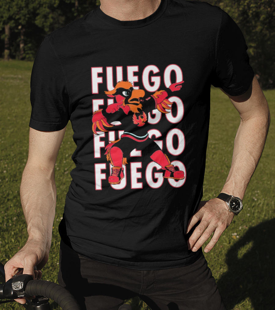 Coachella Valley Firebirds Mascot Fuego Bold Repeat T-Shirt