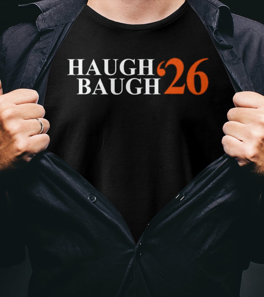 Haugh Baugh 26 Bold White Orange T-Shirt