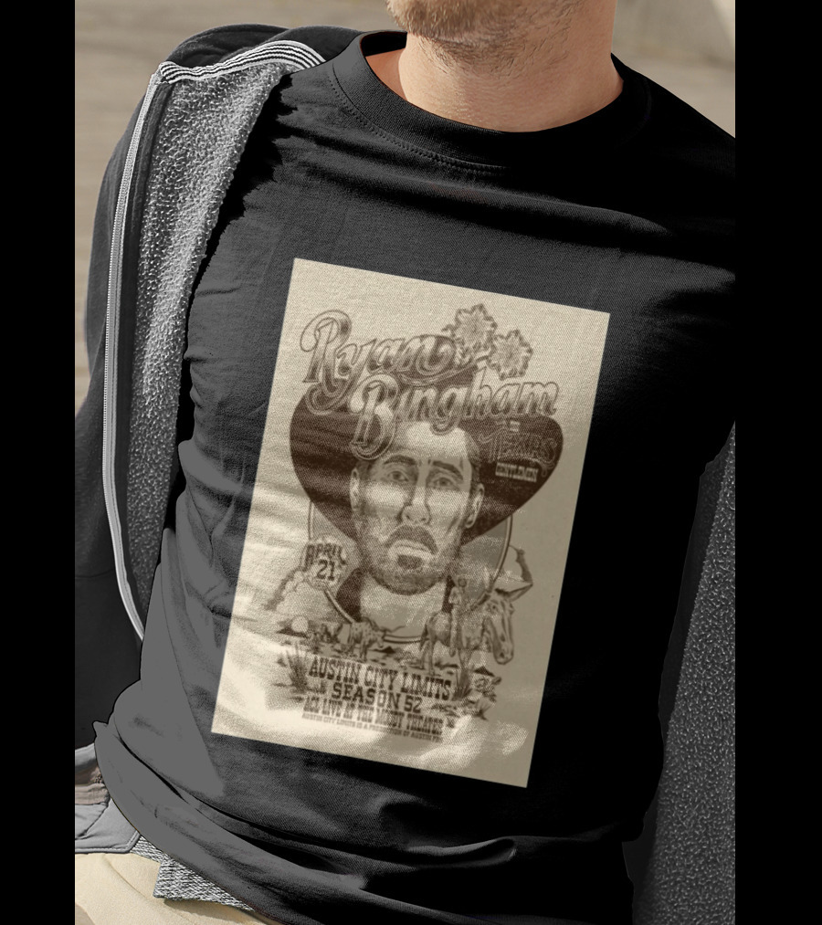 Ryan Bingham With The Texas Gentlemen Austin City Limits Season 52 April 21 2026 Moody Theater T-Shirt