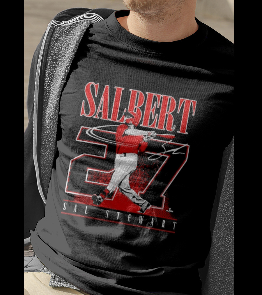 Salbert Sal Stewart Cincinnati Reds 27 Player T-Shirt