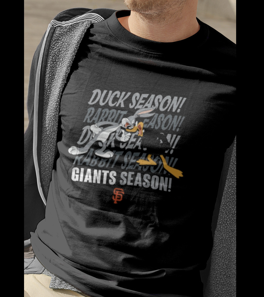 San Francisco Giants Looney Tunes Duck Rabbit Giants Season Bugs Daffy T-Shirt