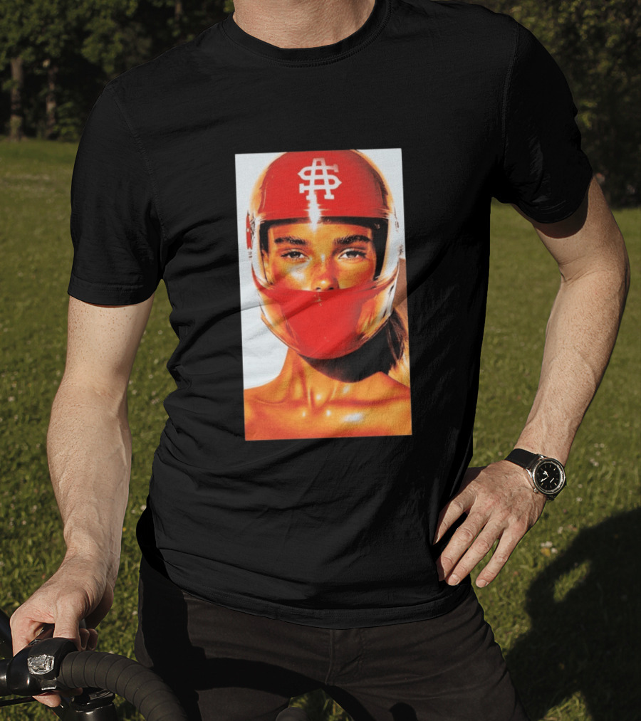 Sauna Sa Race Girl Helmet Icon Red Racing T-Shirt