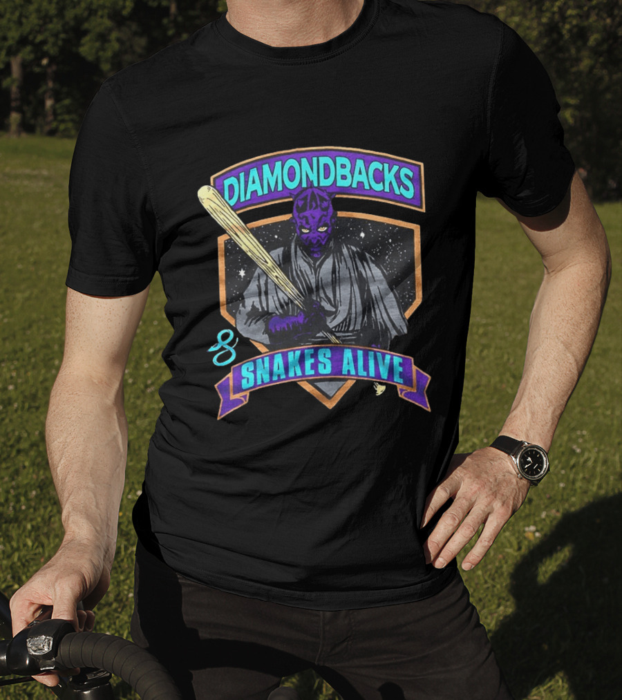 Diamondbacks Snakes Alive Baseball Jedi Warrior T-Shirt