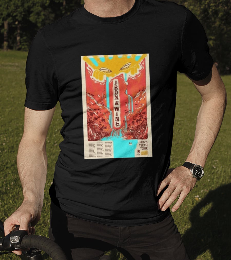 Iron And Wine Hens Teeth Tour 2026 Vintage Style Concert T-Shirt