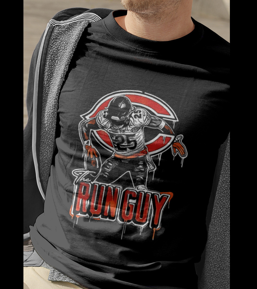 Chicago Bears Football The Run Guy 25 Kyle Monangai T-Shirt