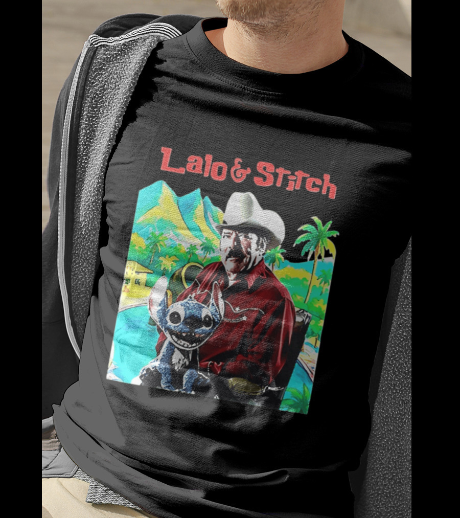 Lalo And Stitch Cowboy Hat Tropical T-Shirt