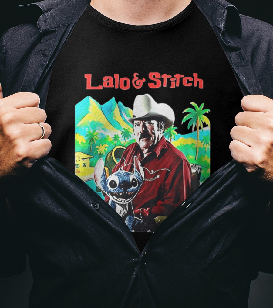 Lalo And Stitch Cowboy Hat Tropical T-Shirt