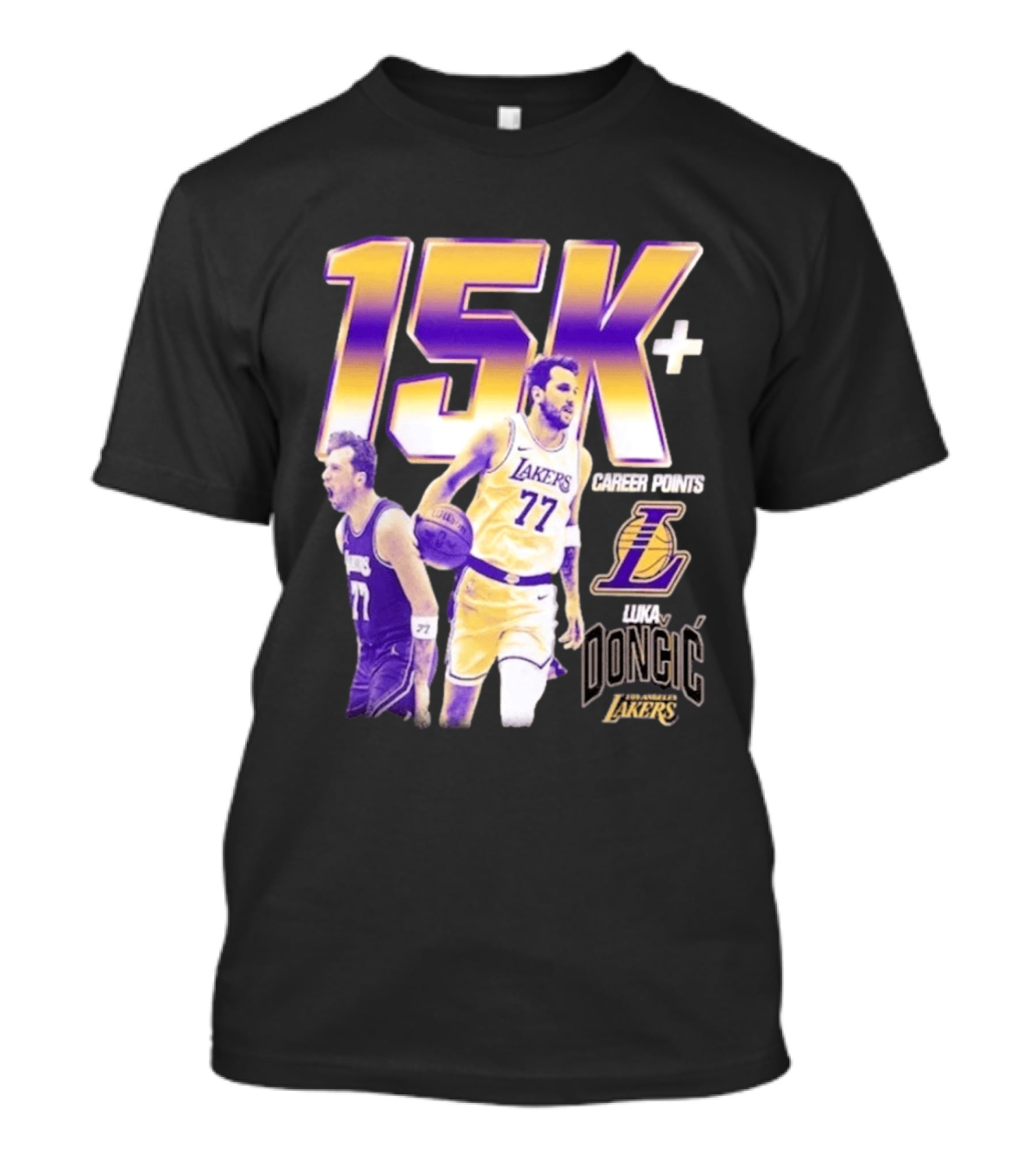 15K Career Points Luka Dončić Los Angeles Lakers T-Shirt