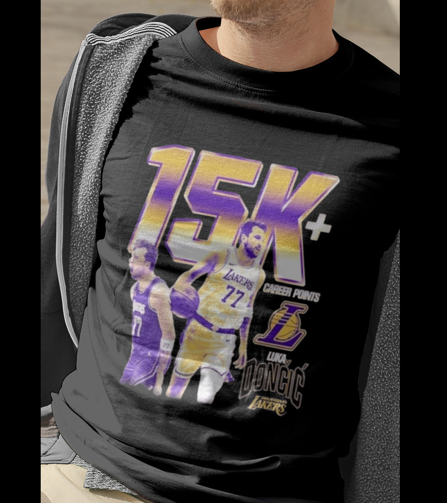 15K Career Points Luka Dončić Los Angeles Lakers T-Shirt