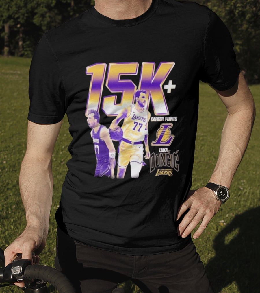 15K Career Points Luka Dončić Los Angeles Lakers T-Shirt