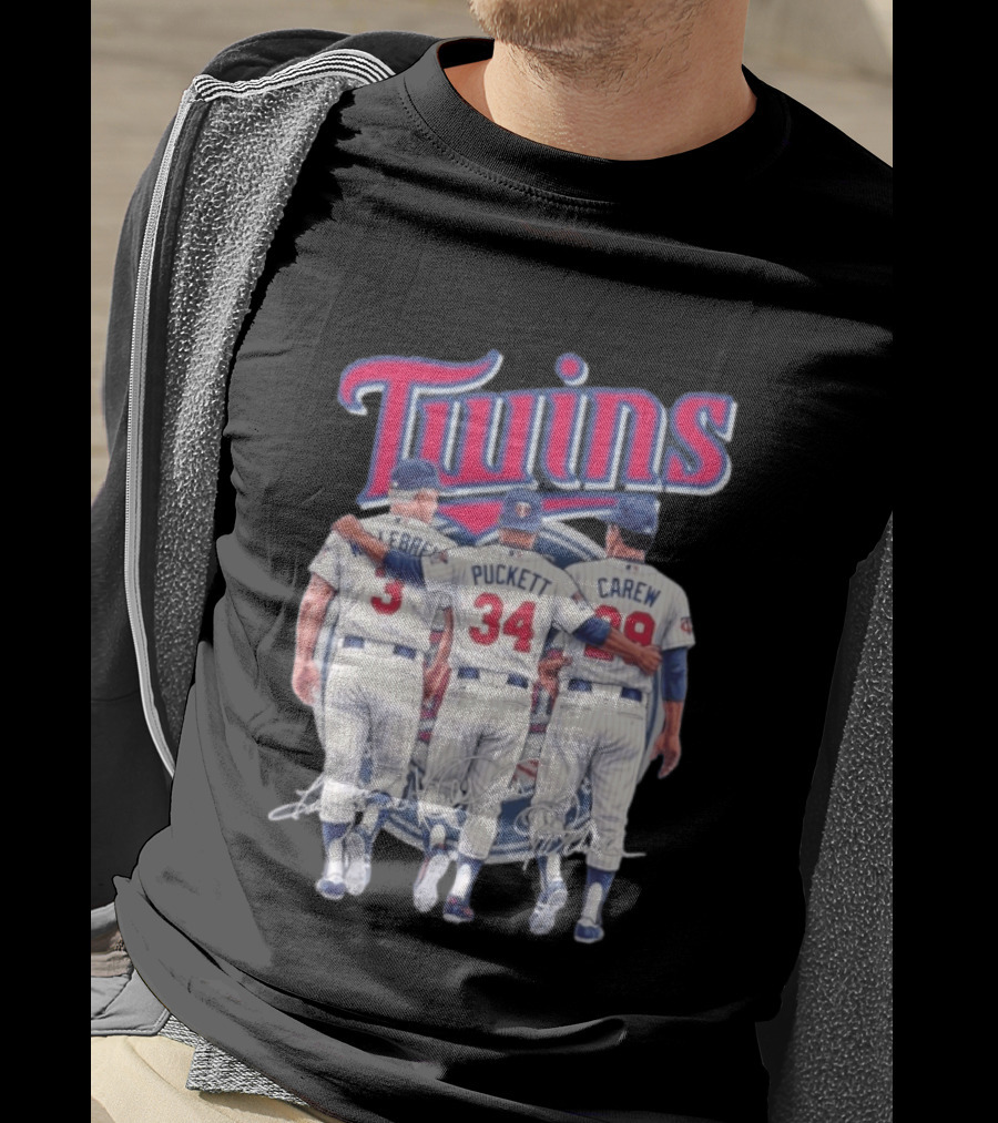 Minnesota Twins Legends Harmon Killebrew Kirby Puckett Rod Carew Classic Baseball T-Shirt
