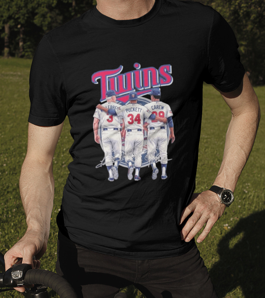 Minnesota Twins Legends Harmon Killebrew Kirby Puckett Rod Carew Classic Baseball T-Shirt