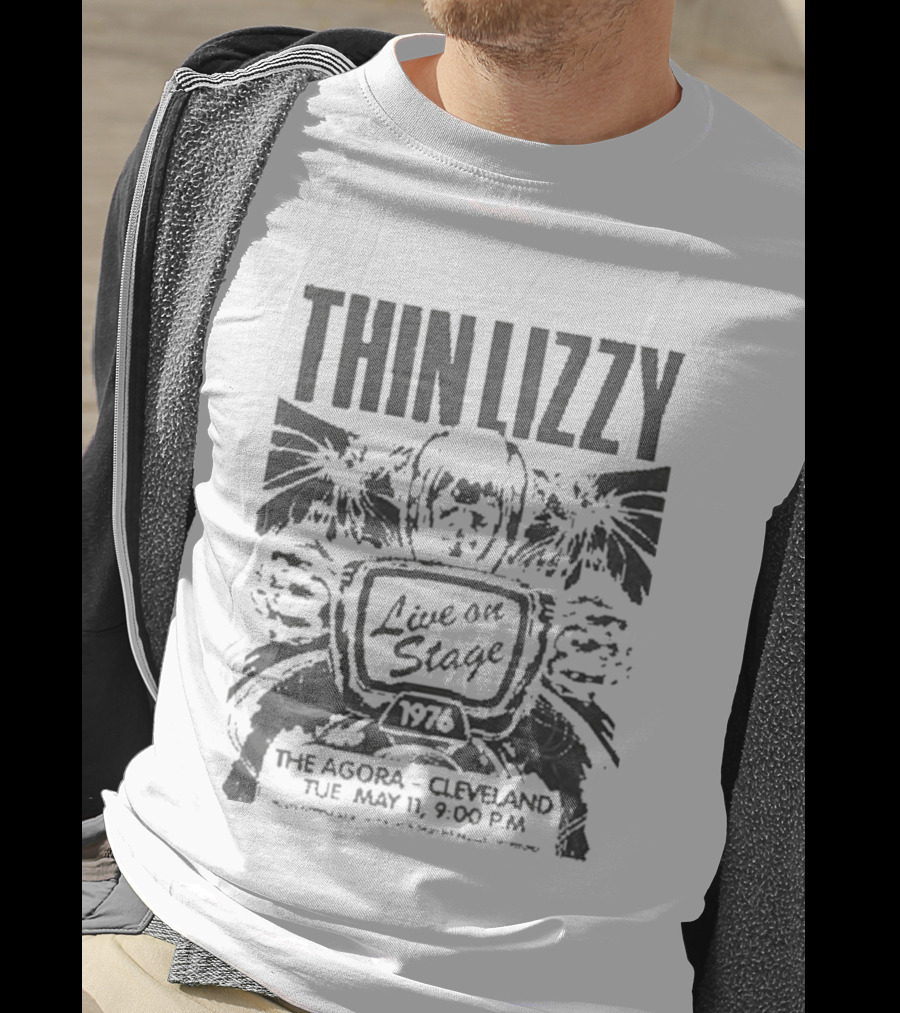 Thin Lizzy Live On Stage 1976 The Agora Cleveland May 11 9PM T-Shirt