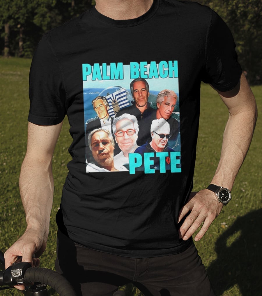 Palm Beach Pete Meme Jeffrey Epstein Faces Collage T-Shirt