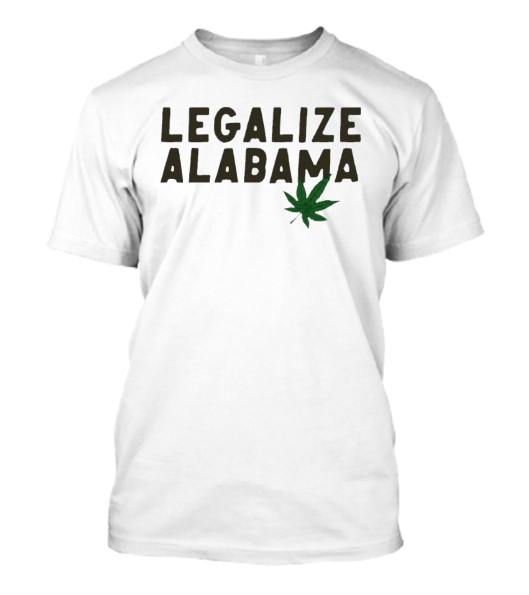 Legalize Alabama Cannabis Leaf Advocacy T-Shirt