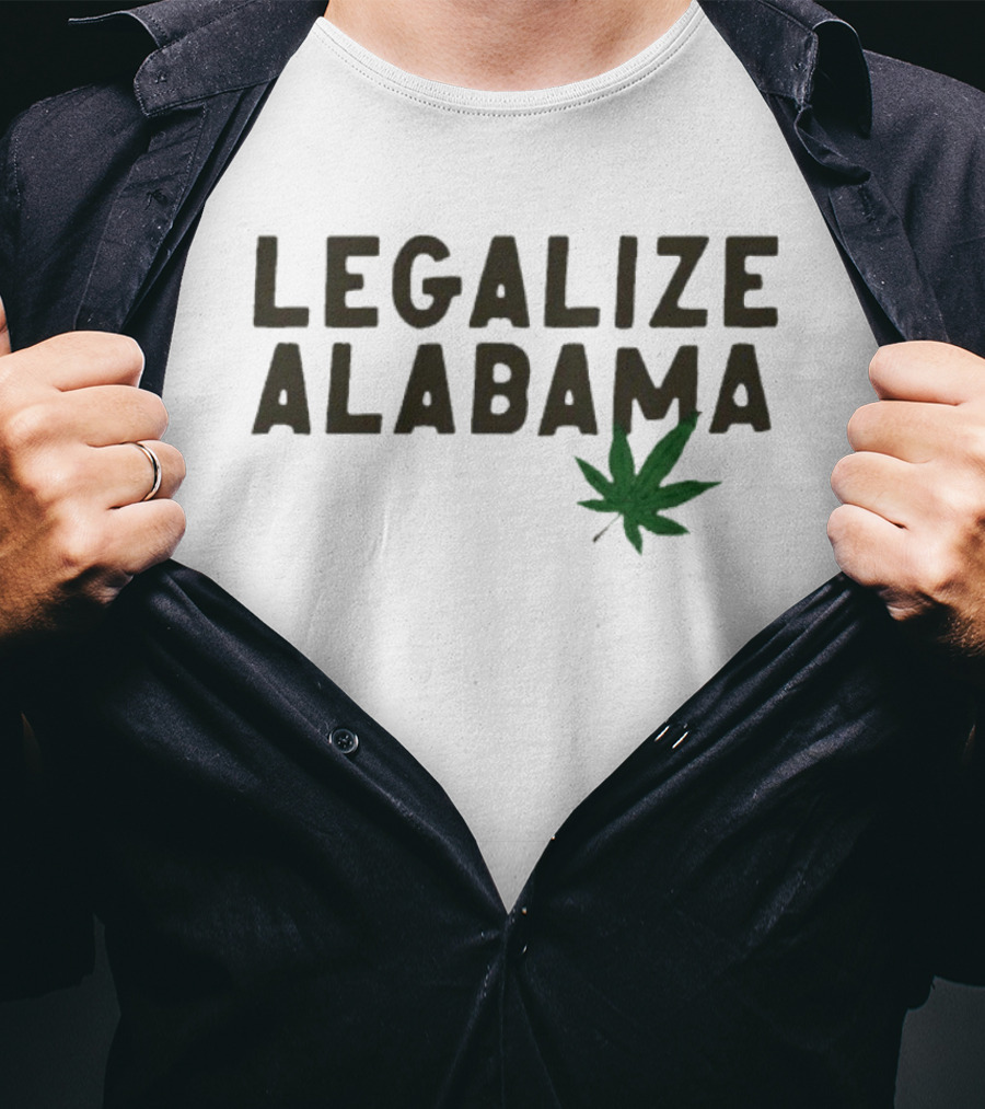 Legalize Alabama Cannabis Leaf Advocacy T-Shirt