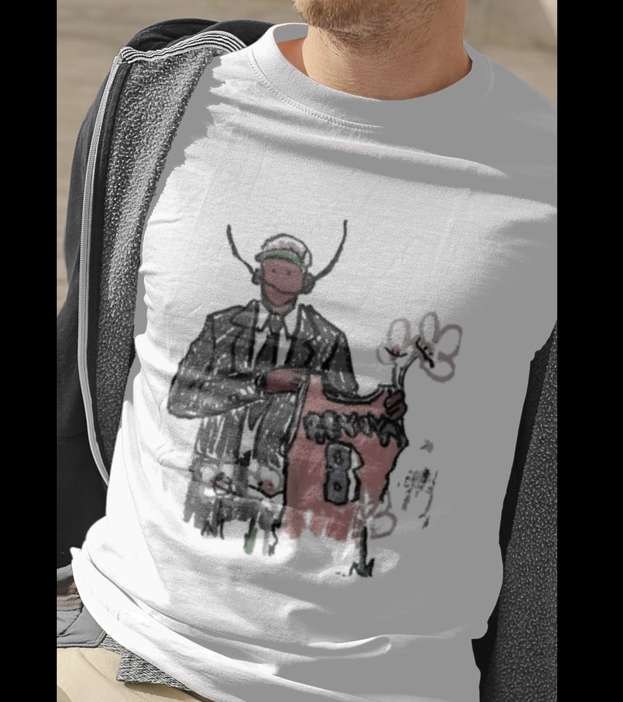 Legend Kobe Bryant Doodles Basketball Icon Art Bulls Flower NBA Black Mamba T-Shirt