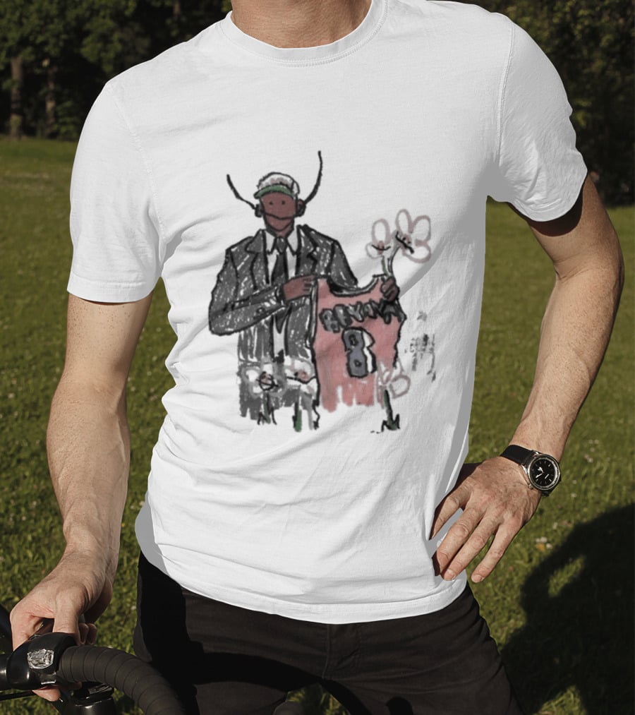 Legend Kobe Bryant Doodles Basketball Icon Art Bulls Flower NBA Black Mamba T-Shirt