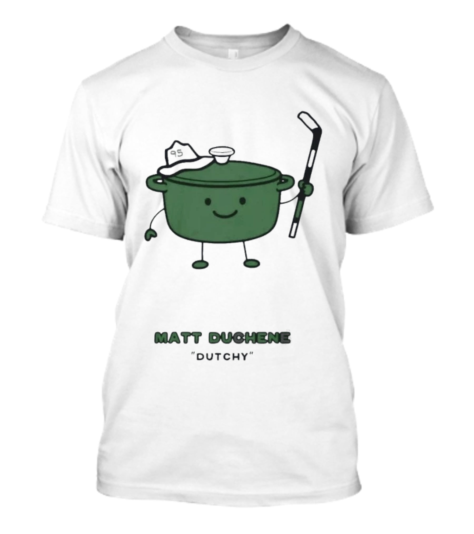 Matt Duchene Dutchy Hockey Pot Character With Cap And Stick T-Shirt