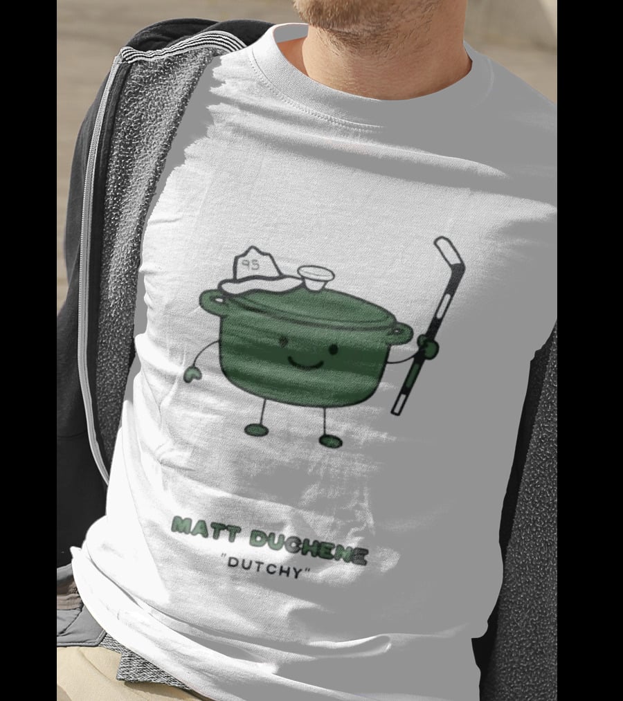 Matt Duchene Dutchy Hockey Pot Character With Cap And Stick T-Shirt