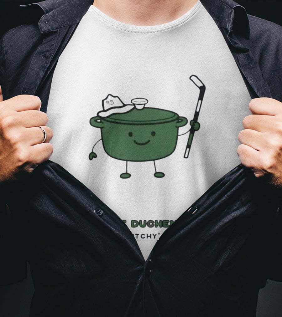Matt Duchene Dutchy Hockey Pot Character With Cap And Stick T-Shirt