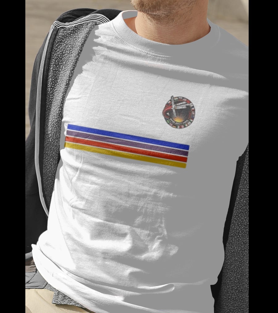 Ryan Gosling Project Hail Mary Mission Patch Rainbow Stripes T-Shirt