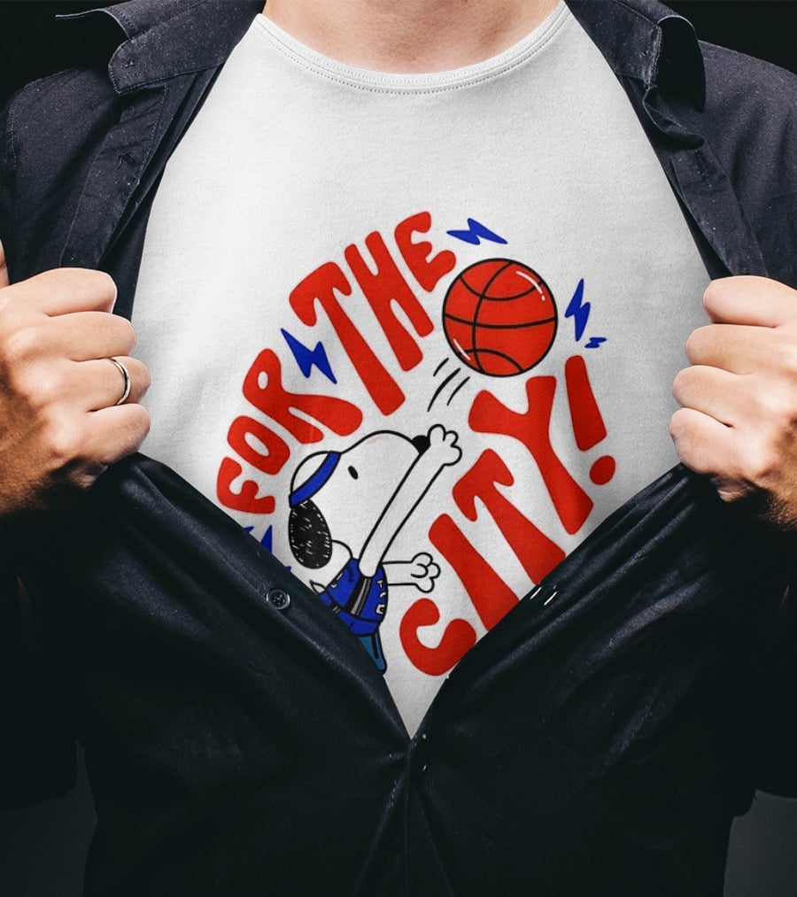 Snoopy For The City Oklahoma City Thunder NBA Basketball T-Shirt