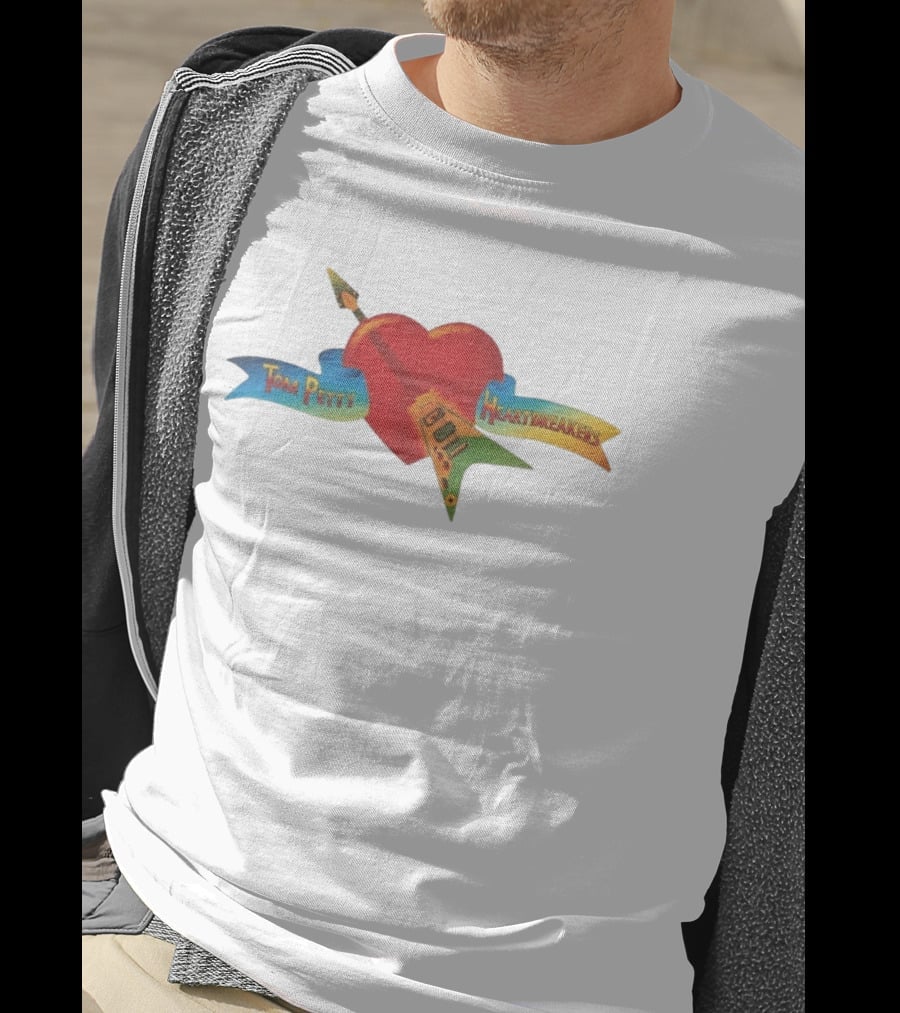 Tom Petty Heartbreakers Heart With Guitar T-Shirt