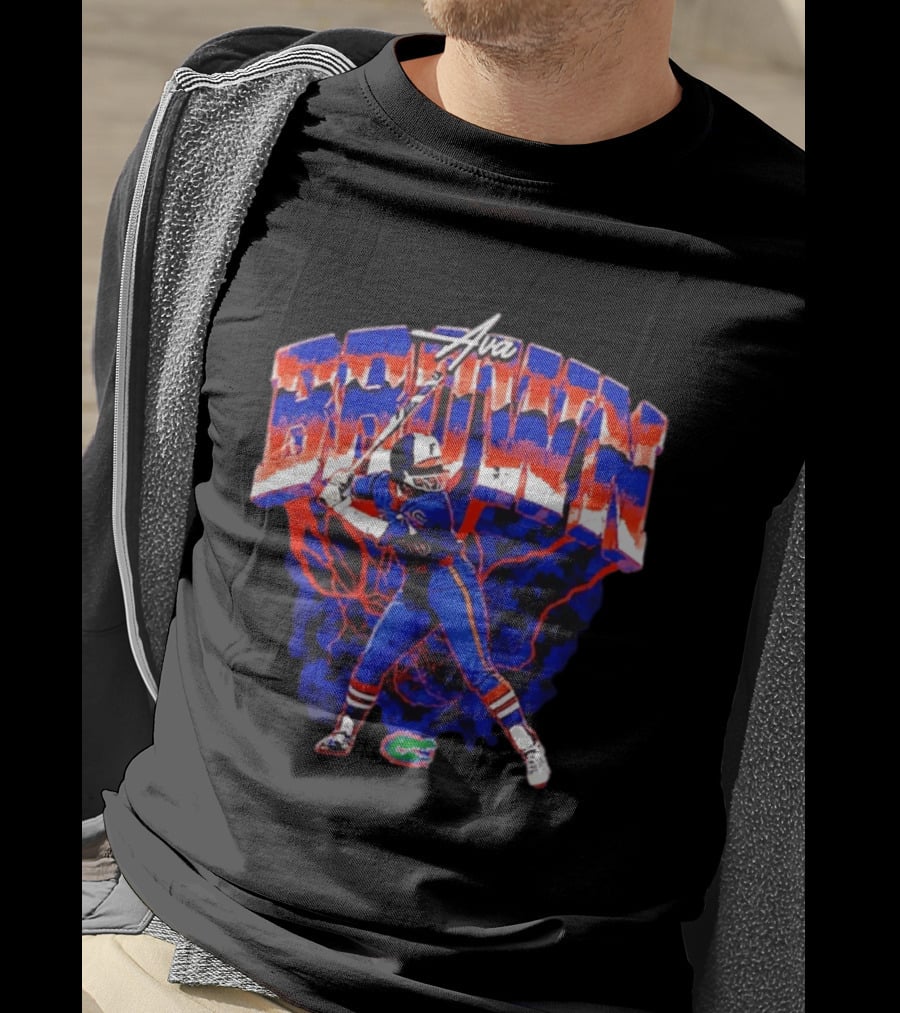 Ava Brown Florida Gators NCAA Softball Player Lightning Blue And Red T-Shirt