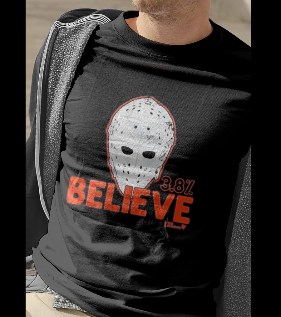 Bernie Parent Believe 33 Mask Philadelphia Hockey Legend T-Shirt