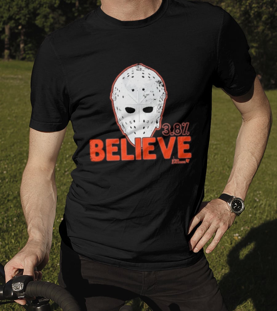 Bernie Parent Believe 33 Mask Philadelphia Hockey Legend T-Shirt