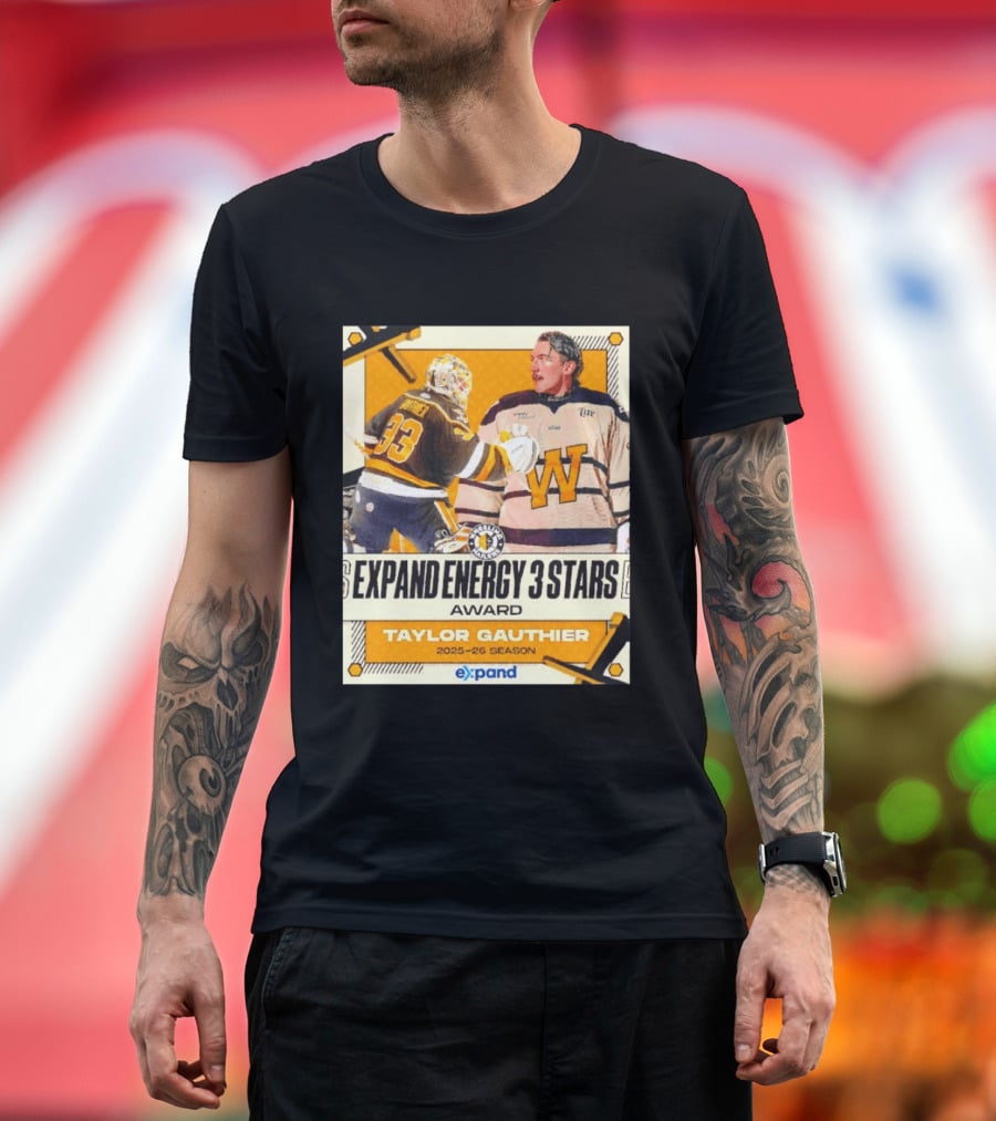 Pittsburgh Penguins Expand Energy 3 Stars Award Taylor Gauthier 2025 26 Season T-Shirt