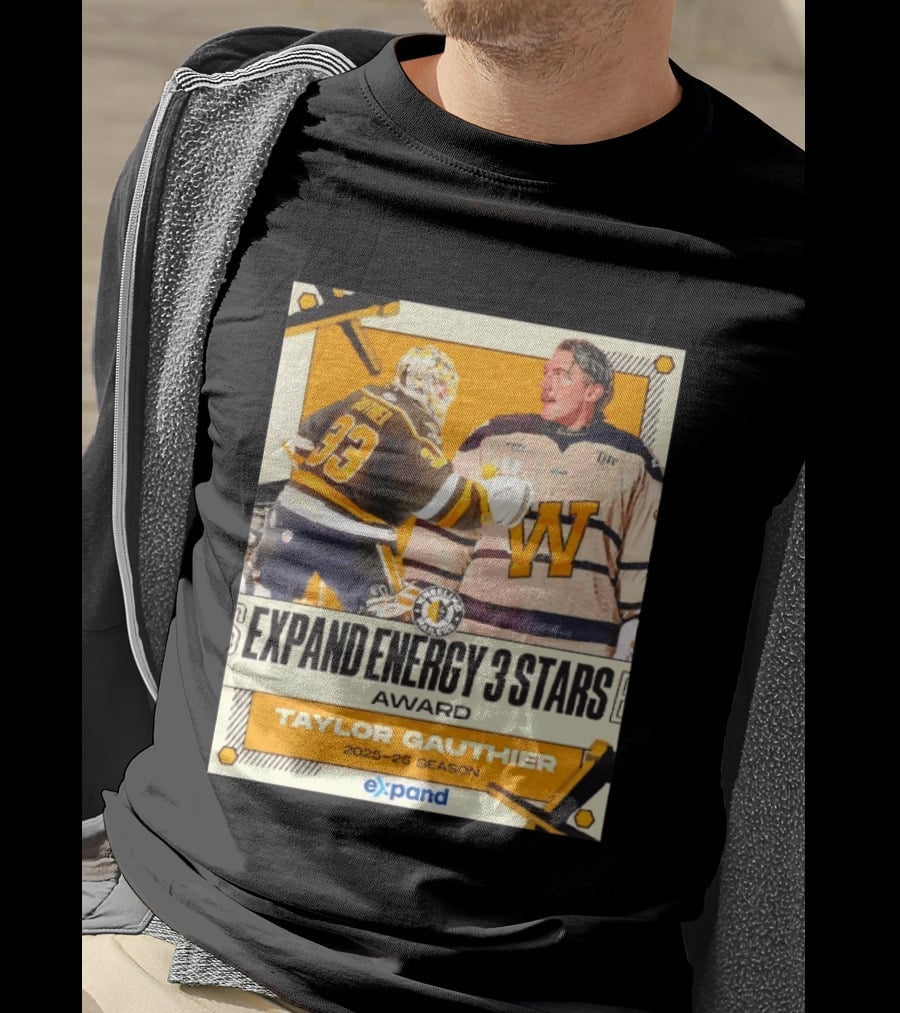 Pittsburgh Penguins Expand Energy 3 Stars Award Taylor Gauthier 2025 26 Season T-Shirt