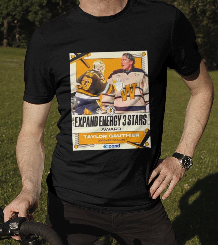 Pittsburgh Penguins Expand Energy 3 Stars Award Taylor Gauthier 2025 26 Season T-Shirt