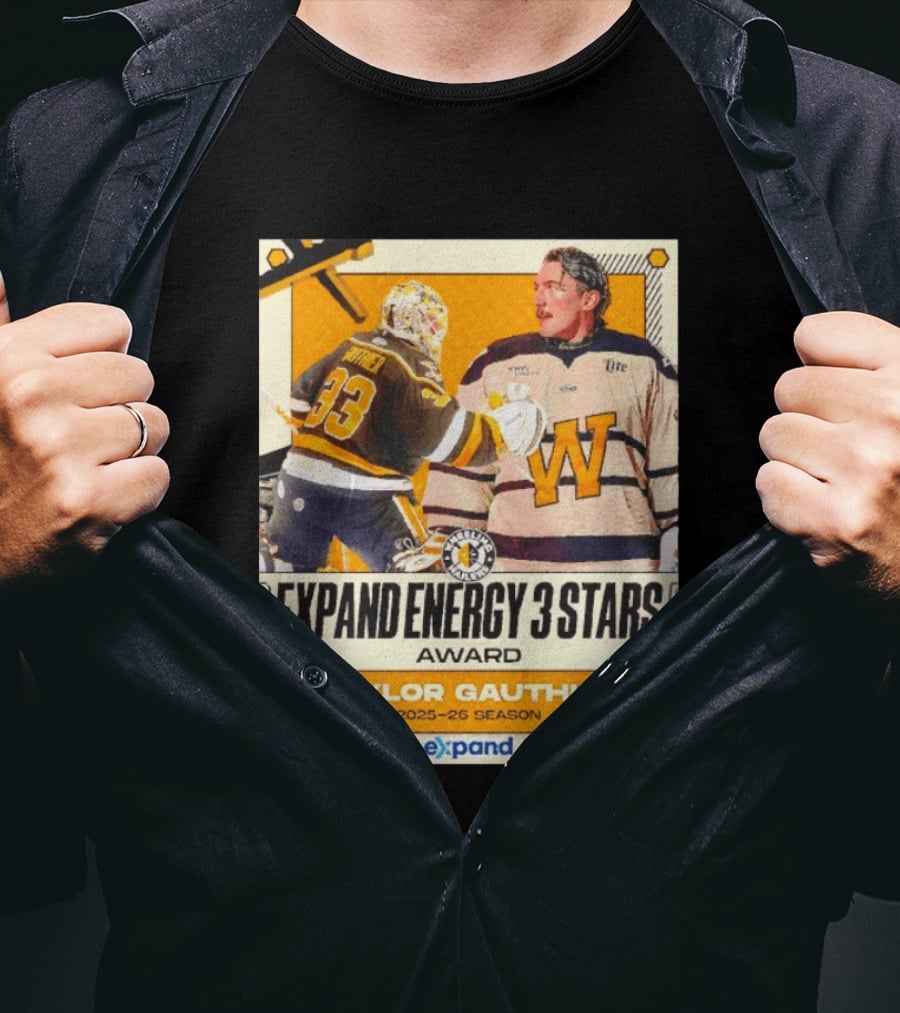Pittsburgh Penguins Expand Energy 3 Stars Award Taylor Gauthier 2025 26 Season T-Shirt