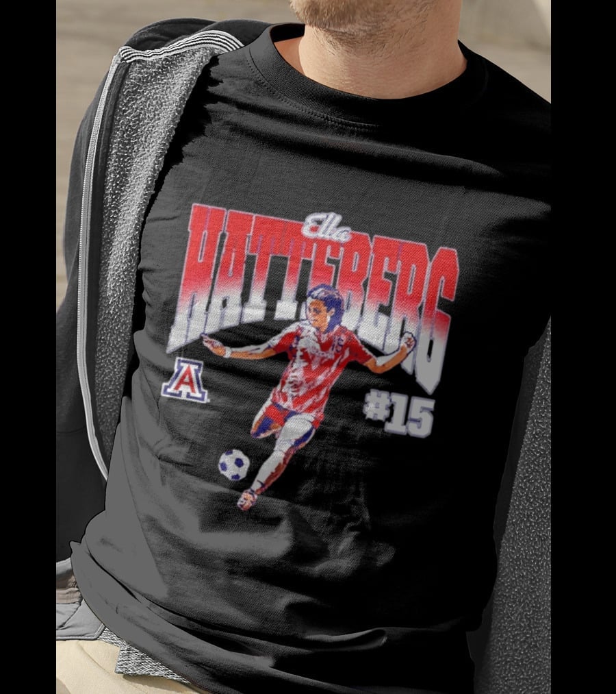 Ella Hatteberg Arizona Wildcats Soccer Player #15 T-Shirt
