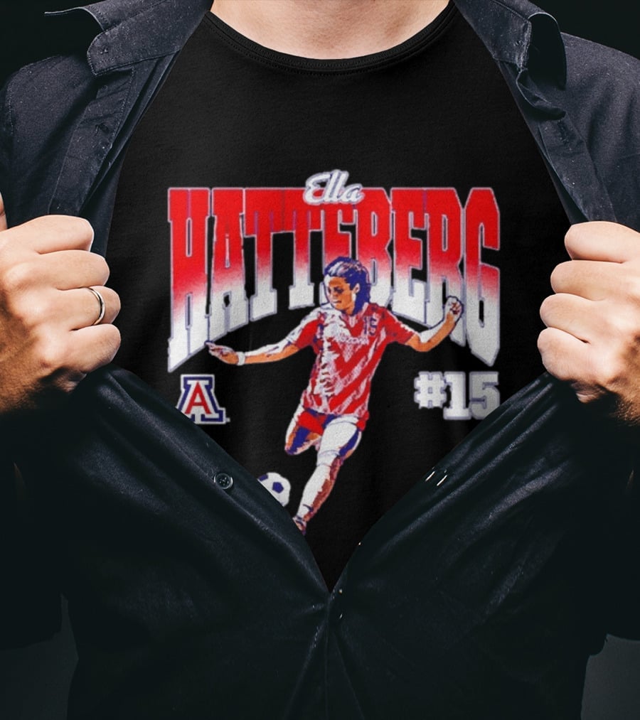 Ella Hatteberg Arizona Wildcats Soccer Player #15 T-Shirt