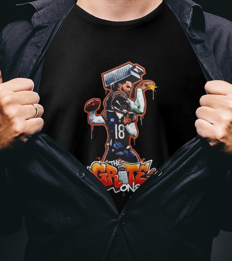 The Grate One Iceman Caleb Williams Chicago Bears Football T-Shirt