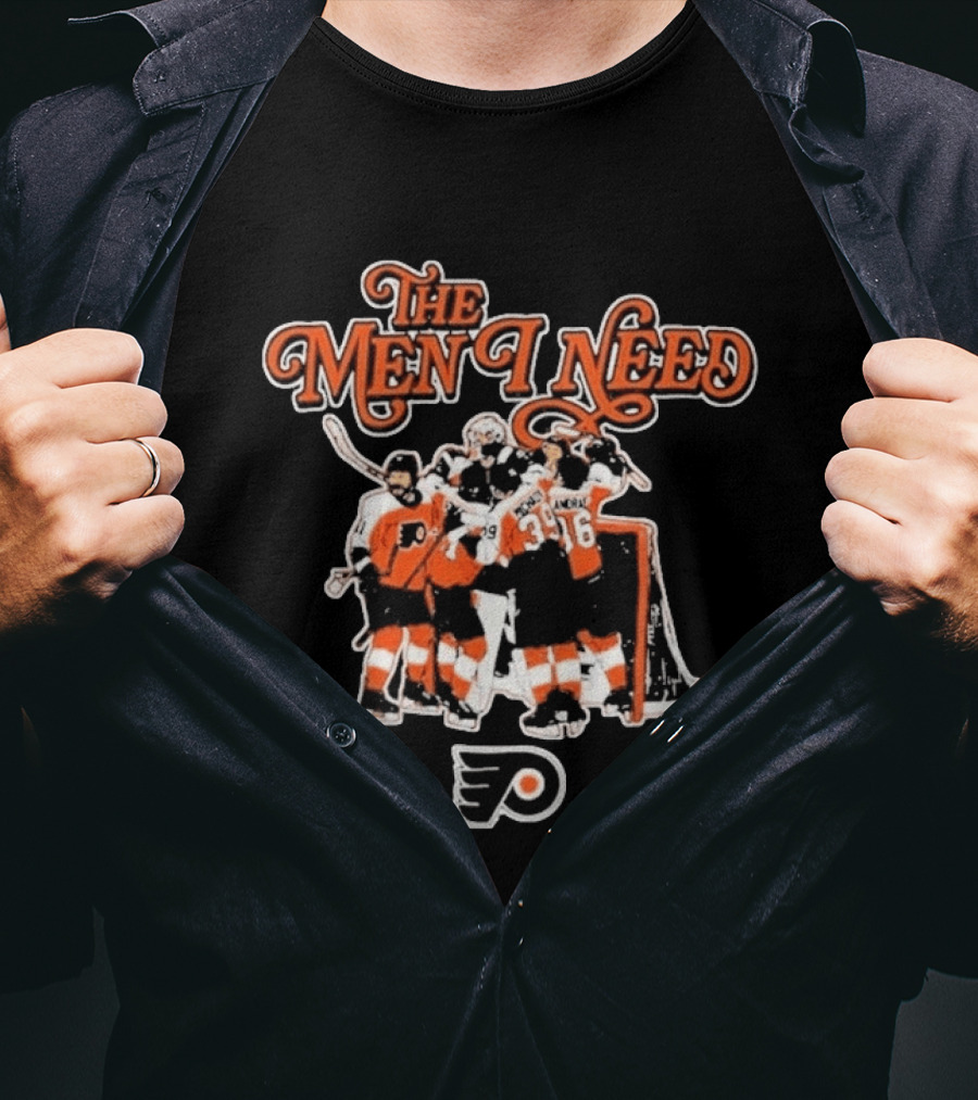 The Men I Need Philadelphia Hockey Team Players Celebrating Victory T-Shirt