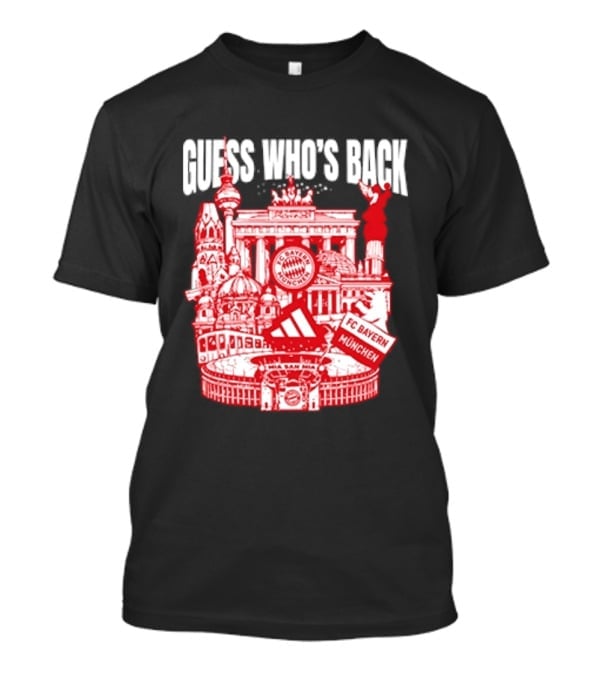 Guess Who's Back FC Bayern Munchen Iconic City Landmarks Red T-Shirt
