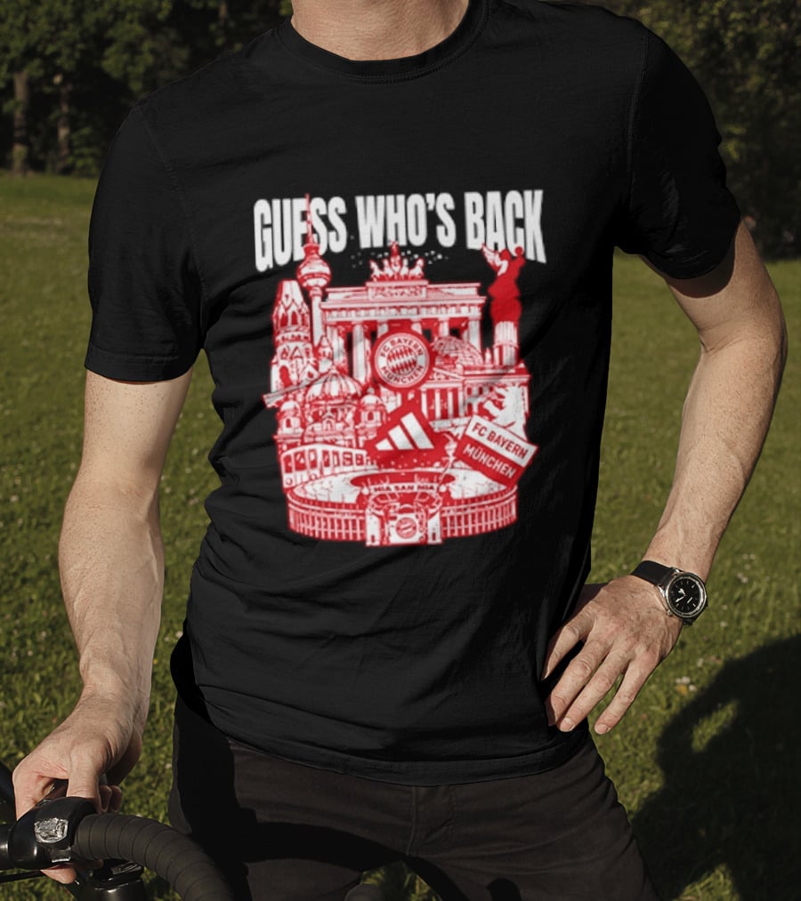 Guess Who's Back FC Bayern Munchen Iconic City Landmarks Red T-Shirt