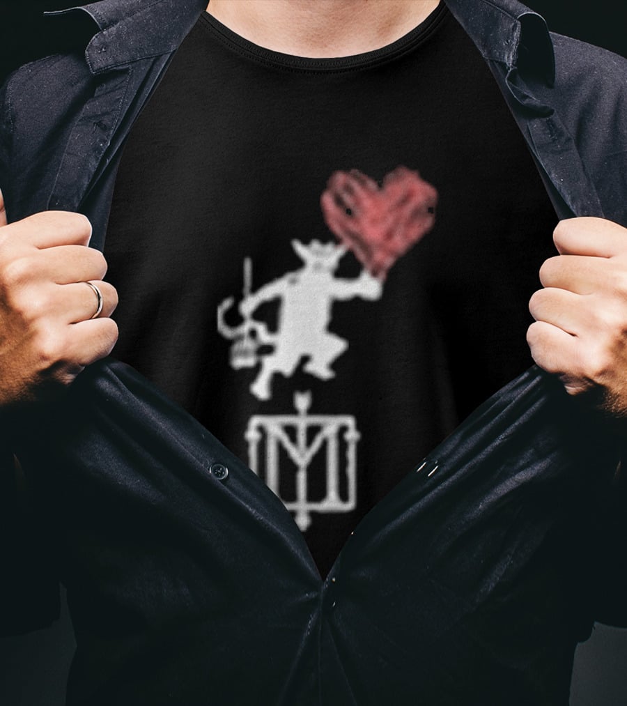 The Menzingers Heart Flame Devil Holding Heart T-Shirt
