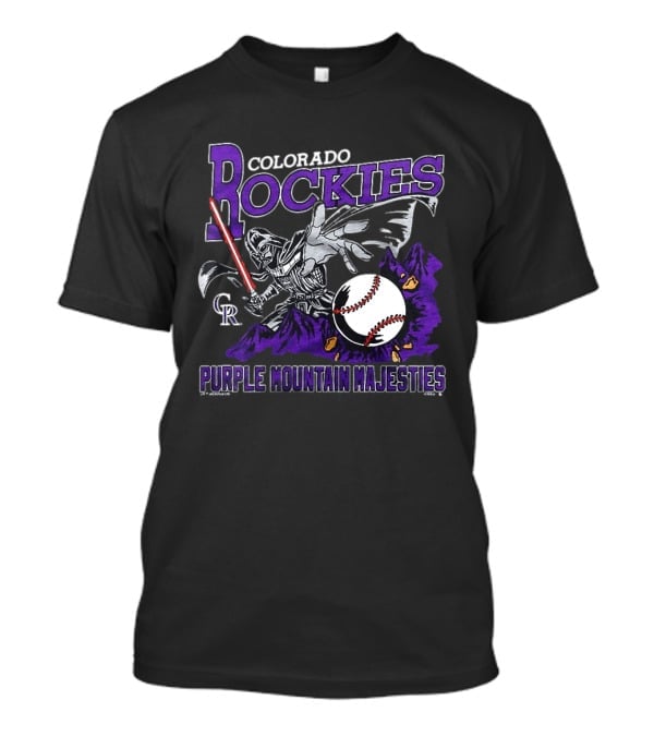 Colorado Rockies Purple Mountain Majesties Star Wars Baseball T-Shirt