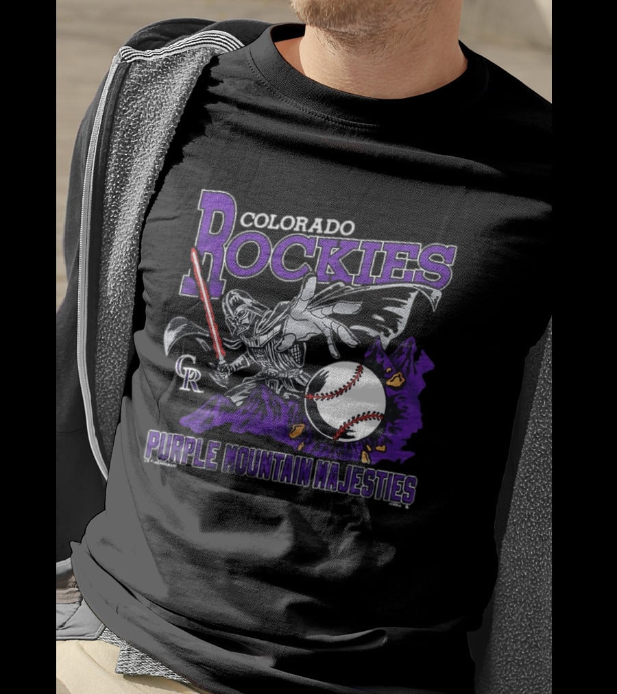 Colorado Rockies Purple Mountain Majesties Star Wars Baseball T-Shirt