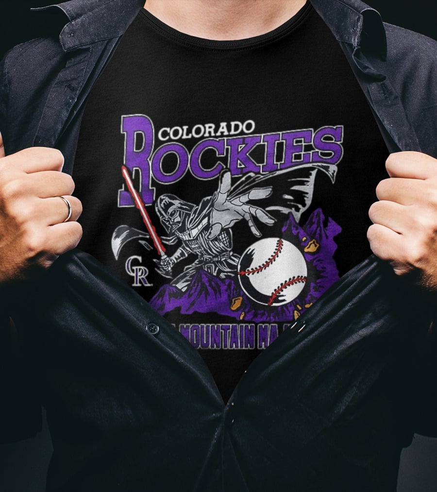 Colorado Rockies Purple Mountain Majesties Star Wars Baseball T-Shirt