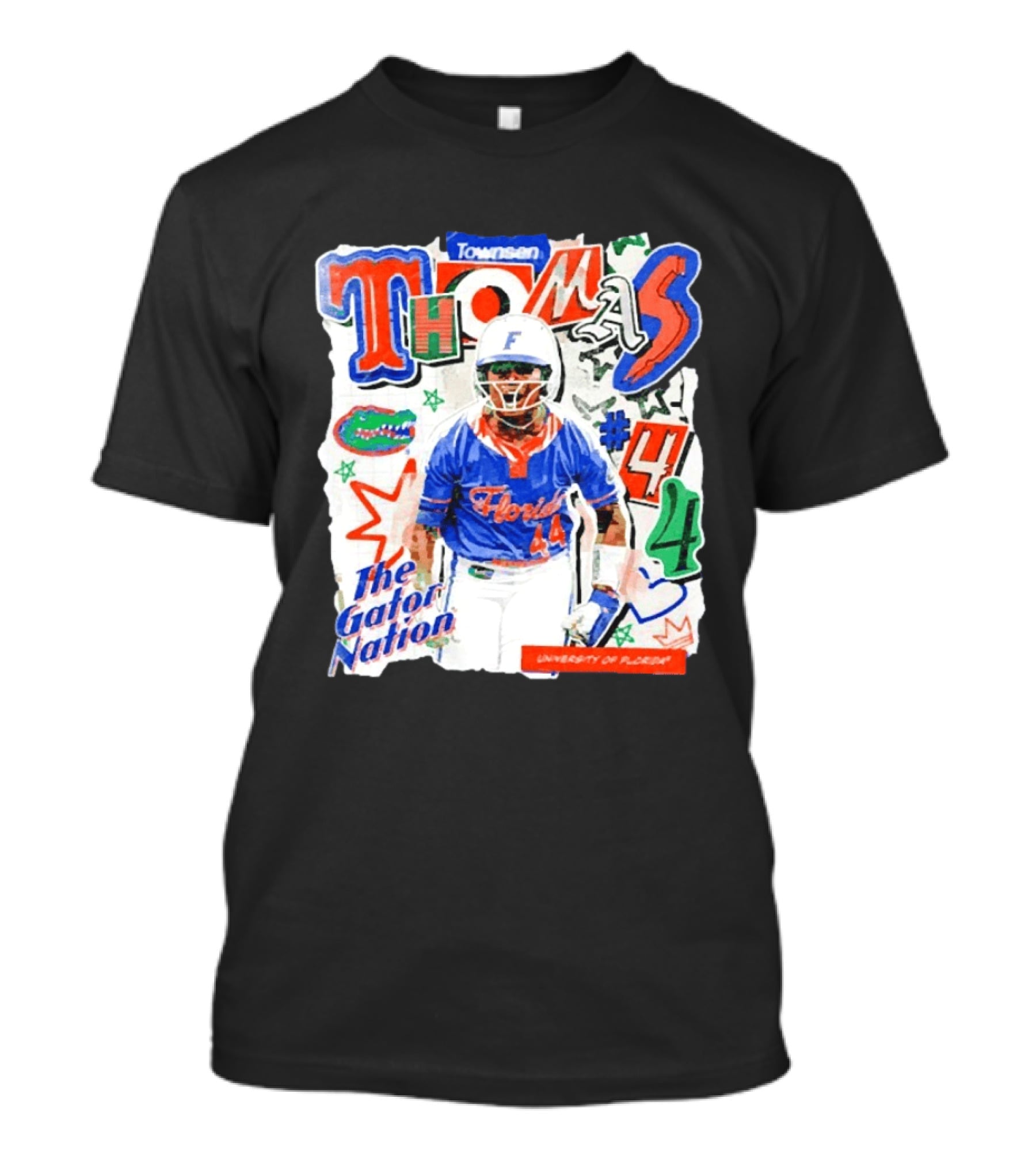 Florida Gators University Softball Player Thomas #44 The Gator Nation T-Shirt