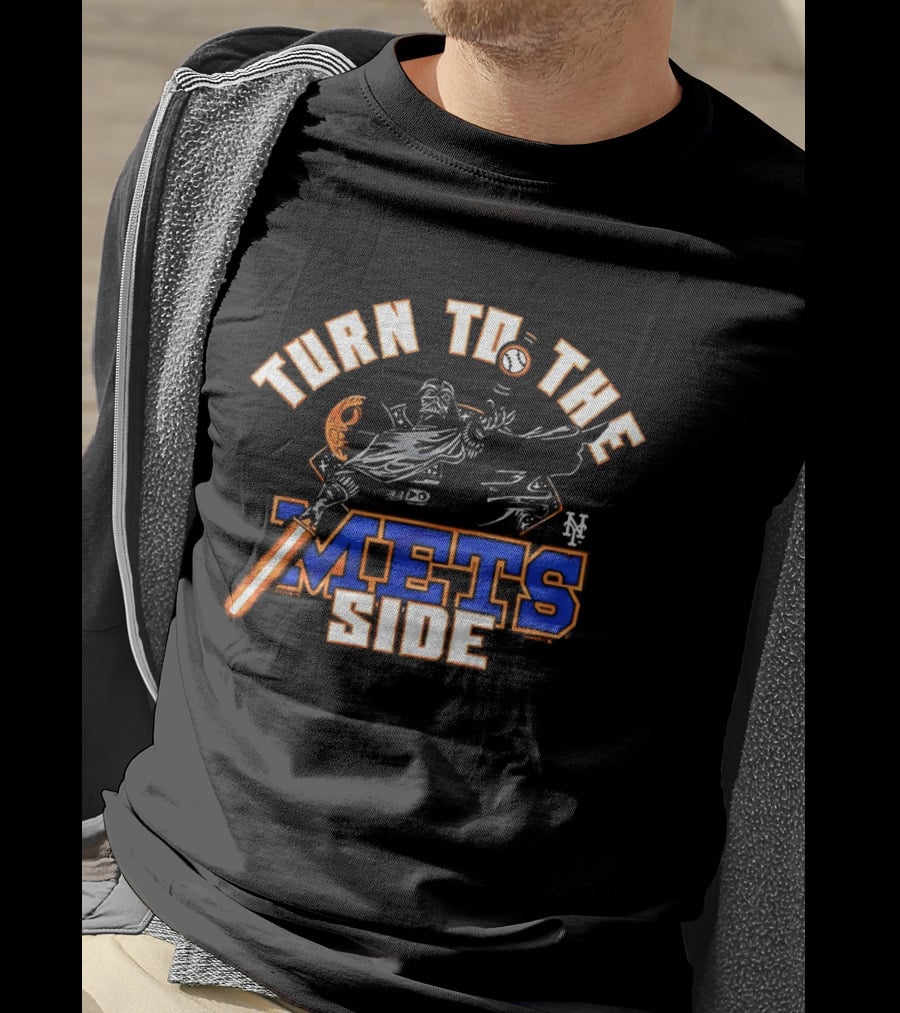 Turn To The Mets Side Darth Vader Star Wars Yankees Fans T-Shirt