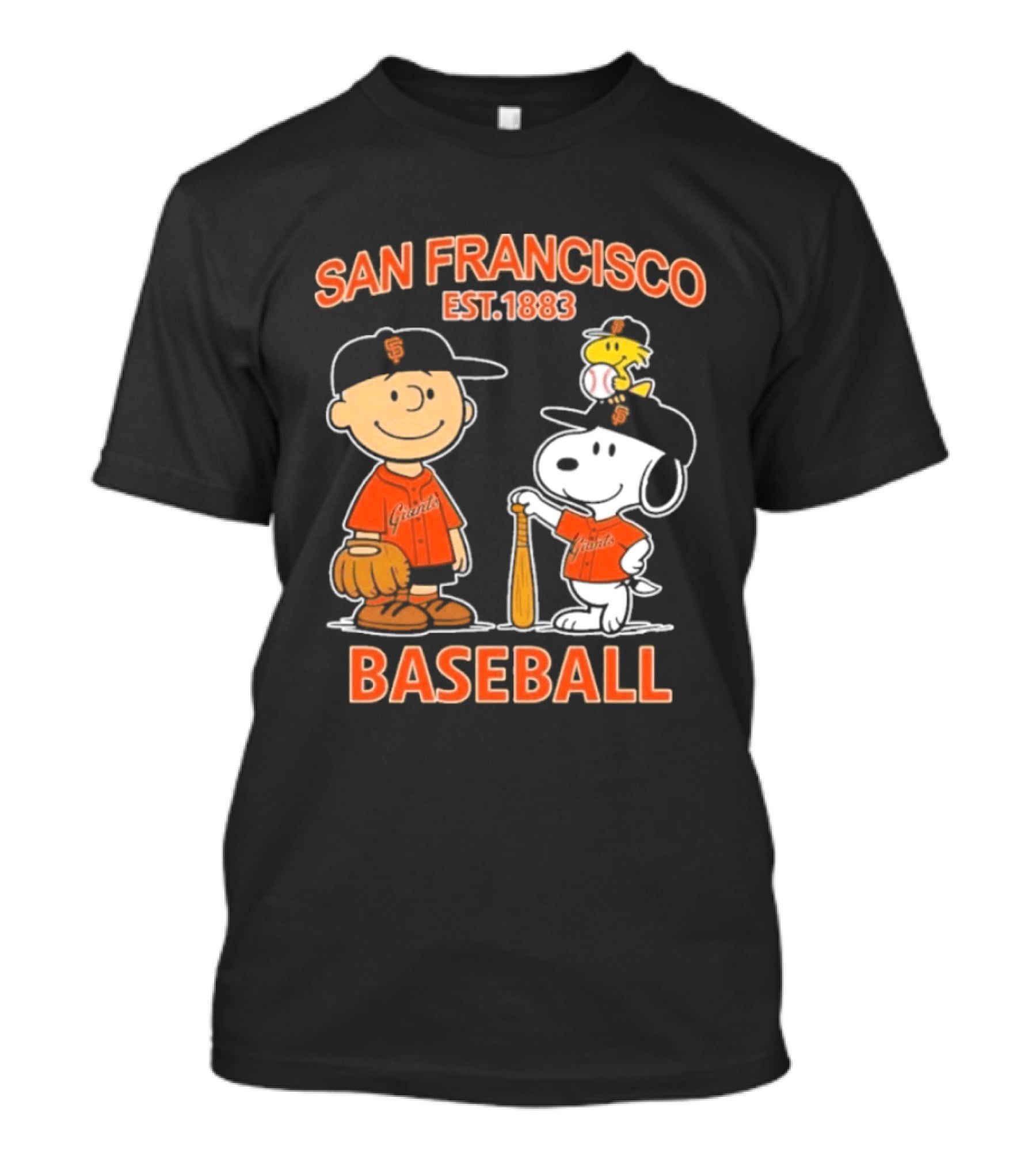 San Francisco Est 1883 Snoopy Baseball Charlie Brown Giants T-Shirt