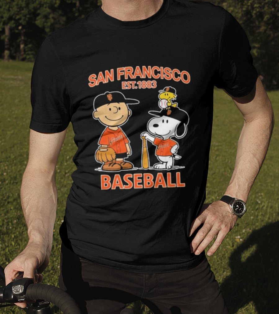 San Francisco Est 1883 Snoopy Baseball Charlie Brown Giants T-Shirt