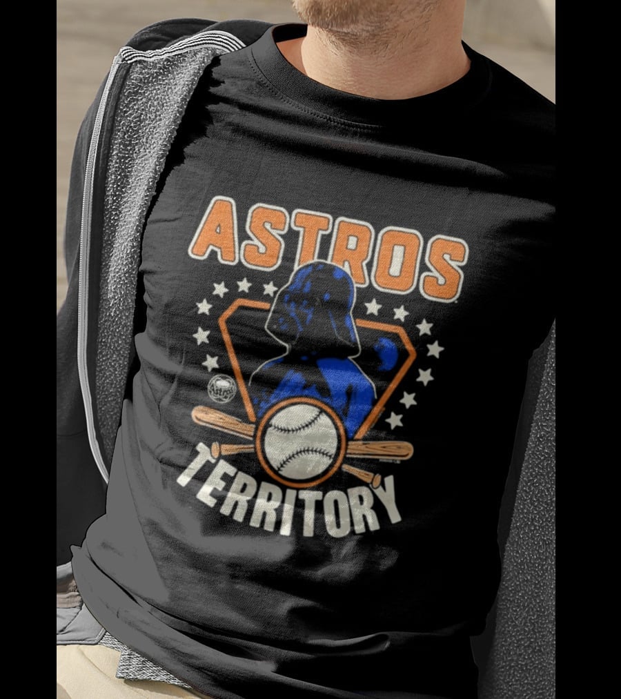 Youth Houston Astros Territory Star Wars Collaboration With Baseball And Darth Vader T-Shirt